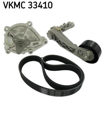 Bomba de agua + kit de correa poli V (Bomba de agua +  kit correas de accesorios) SKF ref. VKMC 33410
